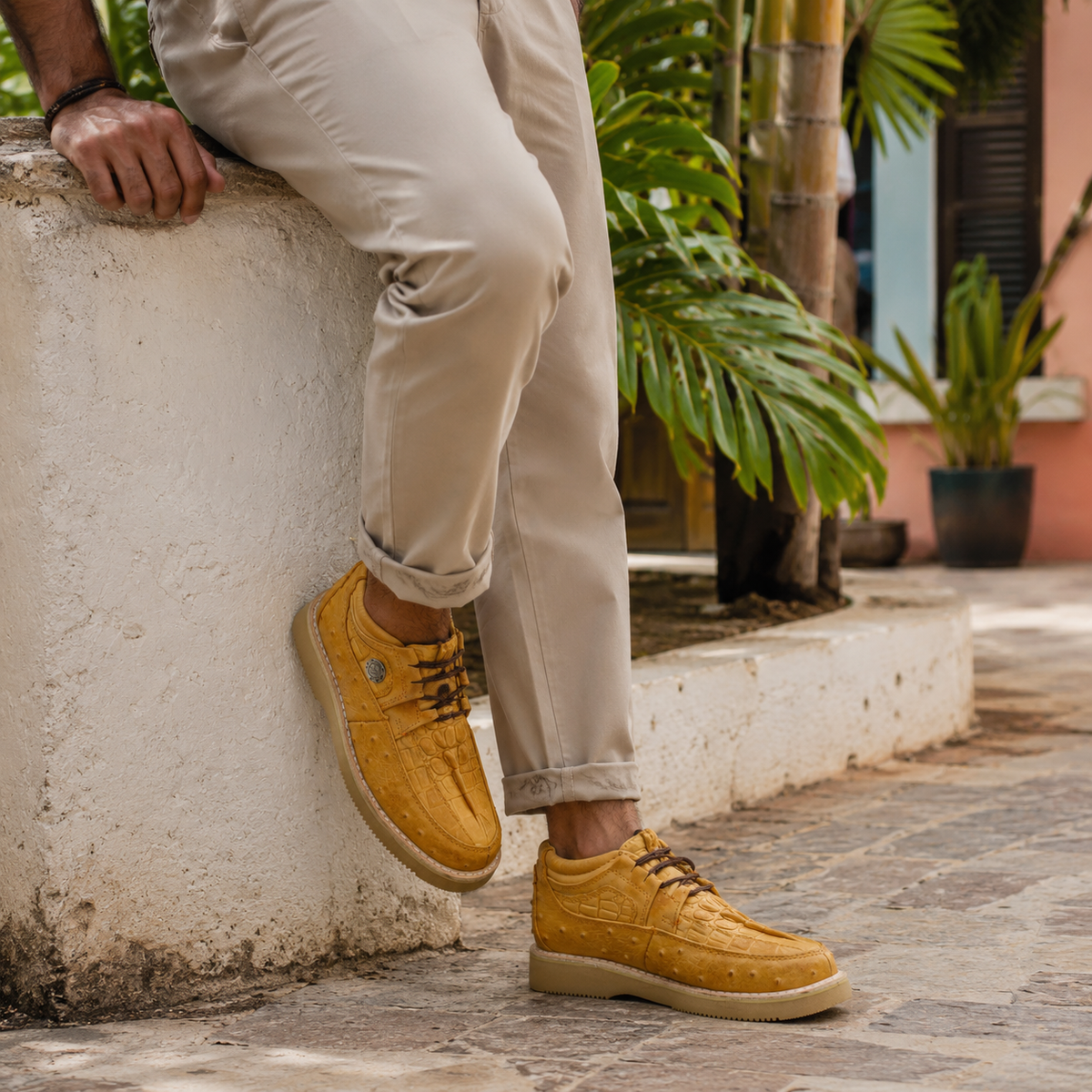 Botín Urbano de piel Ommy 210 grabado Mantequilla para Hombre - estilo de vida
