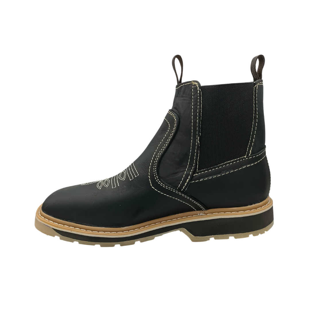 Botín Urbano de piel Ommy 1219 Napa Negro para Hombre - lateral izquierdo