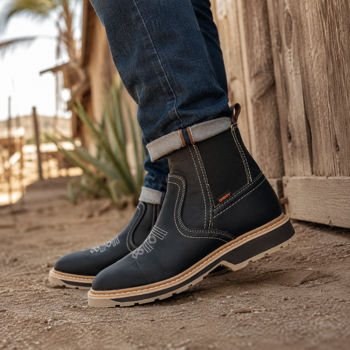 Botín Urbano de piel Ommy 1219 Napa Negro para Hombre - estilo de vida