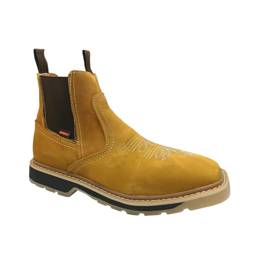 Botín Urbano de piel Ommy 1219 Nobuck Miel para Hombre - tres cuartos