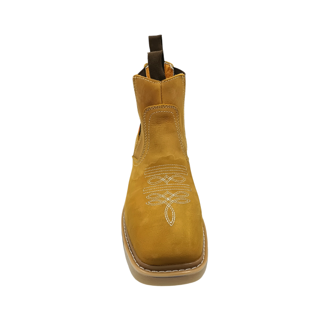 Botín Urbano de piel Ommy 1219 Nobuck Miel para Hombre - frontal