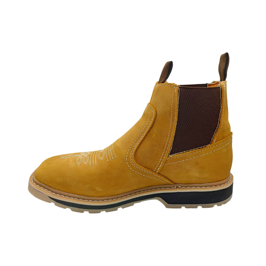 Botín Urbano de piel Ommy 1219 Nobuck Miel para Hombre - lateral izquierdo
