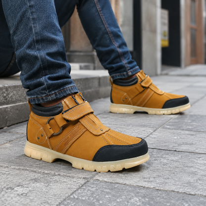 Botín Urbano doble cierre de piel Trs Sport 8301 Nobuck Oro para Hombre - estilo de vida
