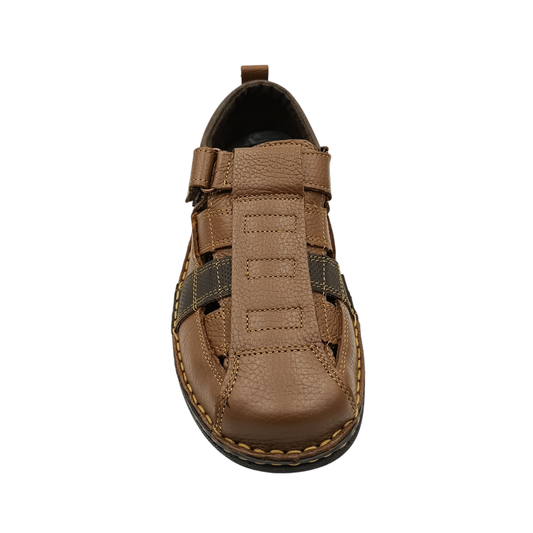 Huarache Confort de piel Vandana 366 Dakota Miel para Hombre - frontal