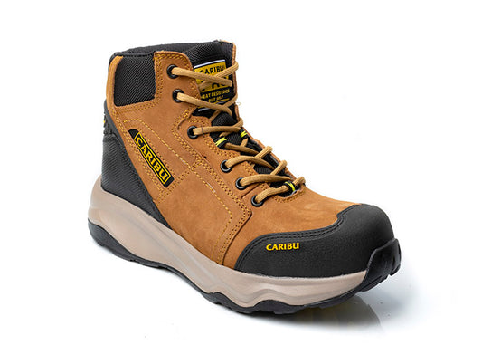 Bota Industrial Dielectrica de piel con puntera de protección Caribu 951 Cajeta
