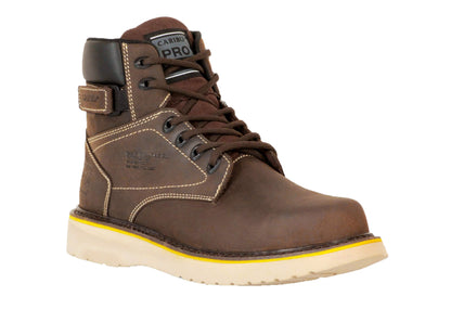 Bota Industrial Dielectrica de piel con puntera de protección Caribu 955P Café