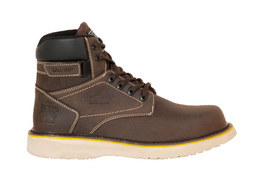 Bota Industrial Dielectrica de piel con puntera de protección Caribu 955P Café