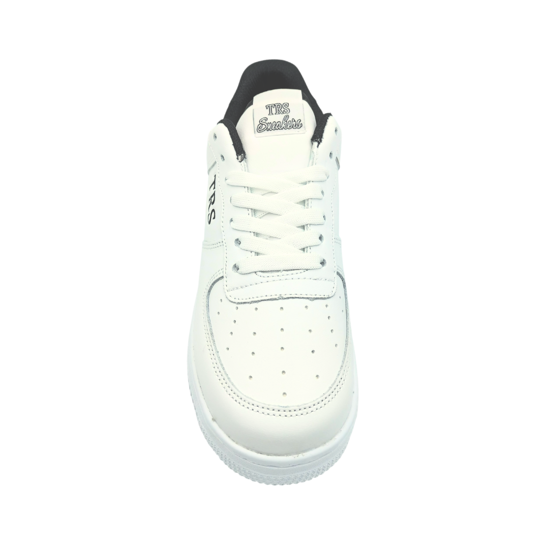 Tenis de piel Trs Sneakers 7243 Blanco Negro para Hombre - frontal
