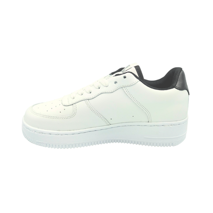 Tenis de piel Trs Sneakers 7243 Blanco Negro para Hombre - lateral izquierda