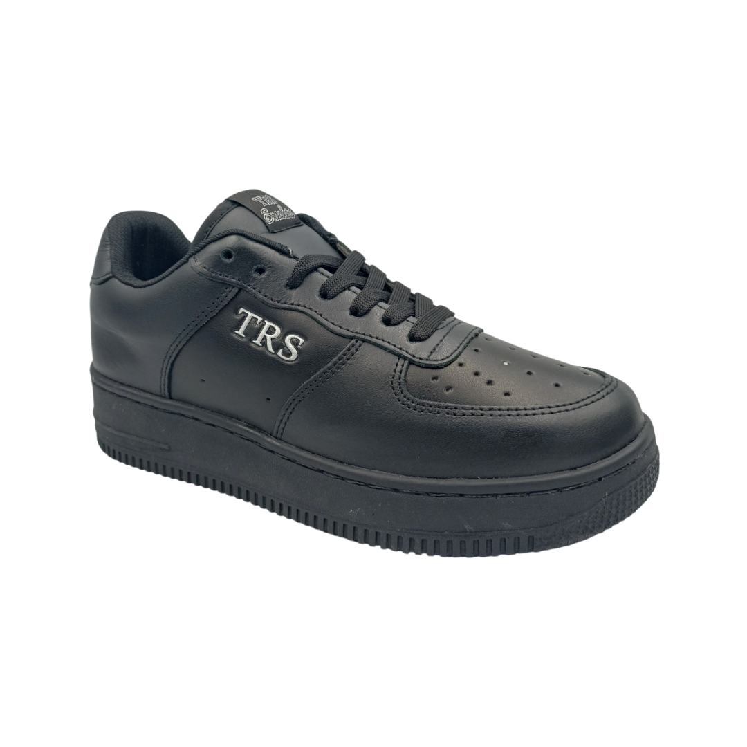 Tenis de piel Trs Sneakers 7243 Negro Total para Hombre - tres cuartos