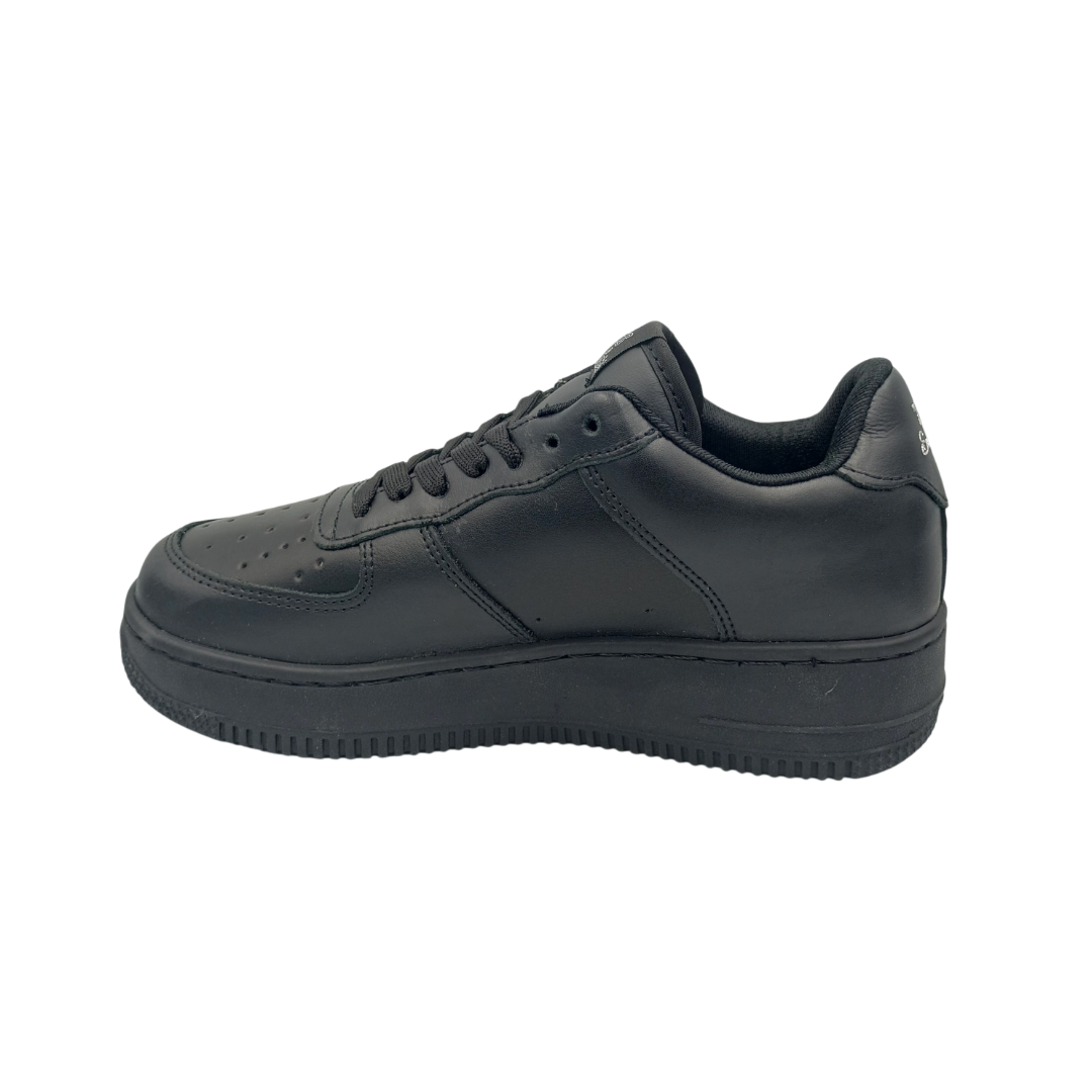 Tenis de piel Trs Sneakers 7243 Negro Total para Hombre - lateral izquierdo