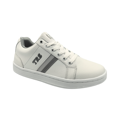 Tenis de piel Trs Sneakers 7300 Blanco Gris para Hombre - tres cuartos