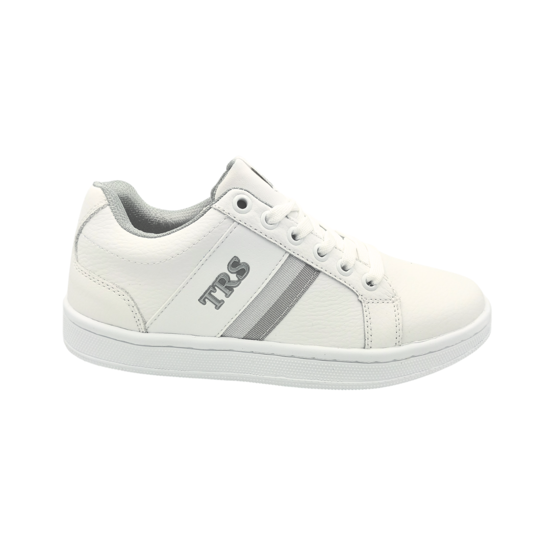 Tenis de piel Trs Sneakers 7300 Blanco Gris para Hombre - lateral