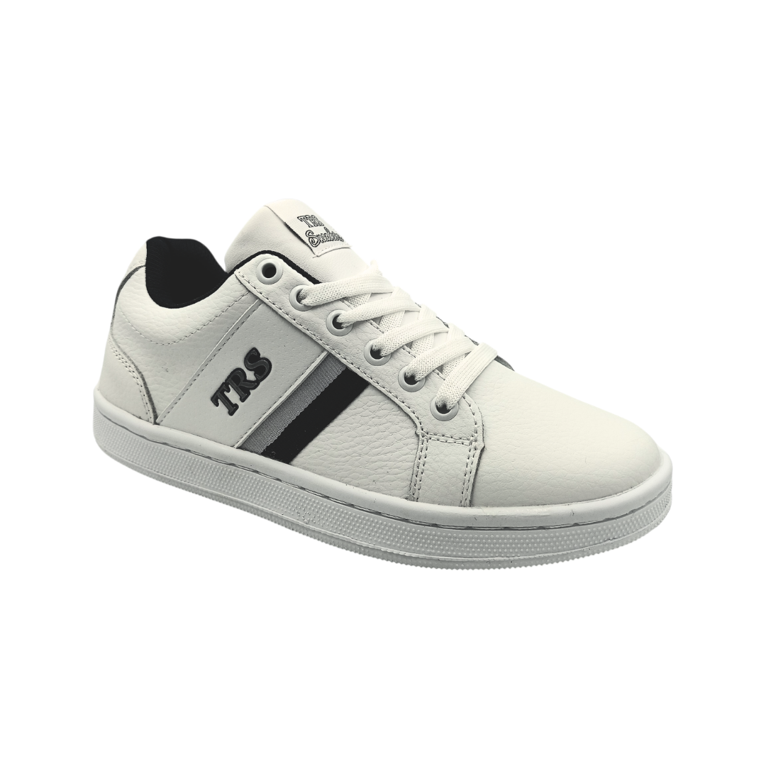 Tenis de piel Trs Sneakers 7300 Blanco Marino para Hombre - tres cuartos