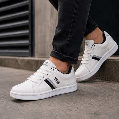 Tenis de piel Trs Sneakers 7300 Blanco Marino para Hombre - estilo de vida
