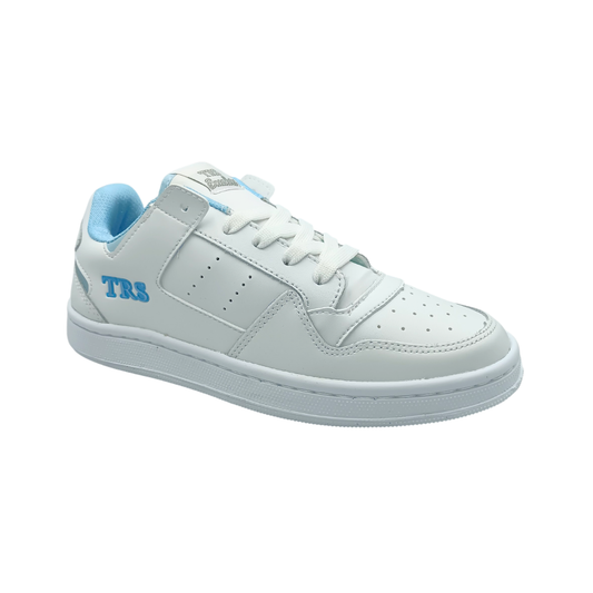 Tenis de piel Trs Sneakers 7373 Blanco Cielo para Mujer - tres cuartos