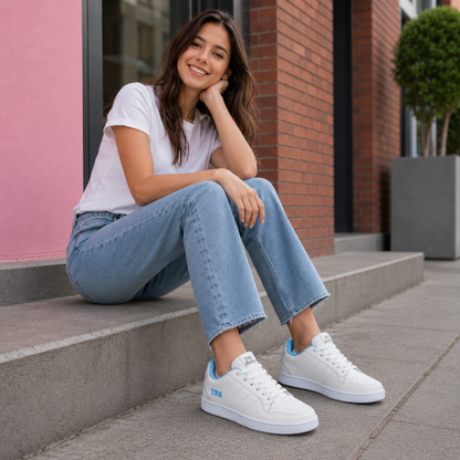 Tenis de piel Trs Sneakers 7373 Blanco Cielo para Mujer - estilo de vida