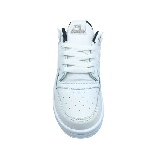 Tenis de piel Trs Sneakers 7373 Blanco Negro para Hombre - frontal