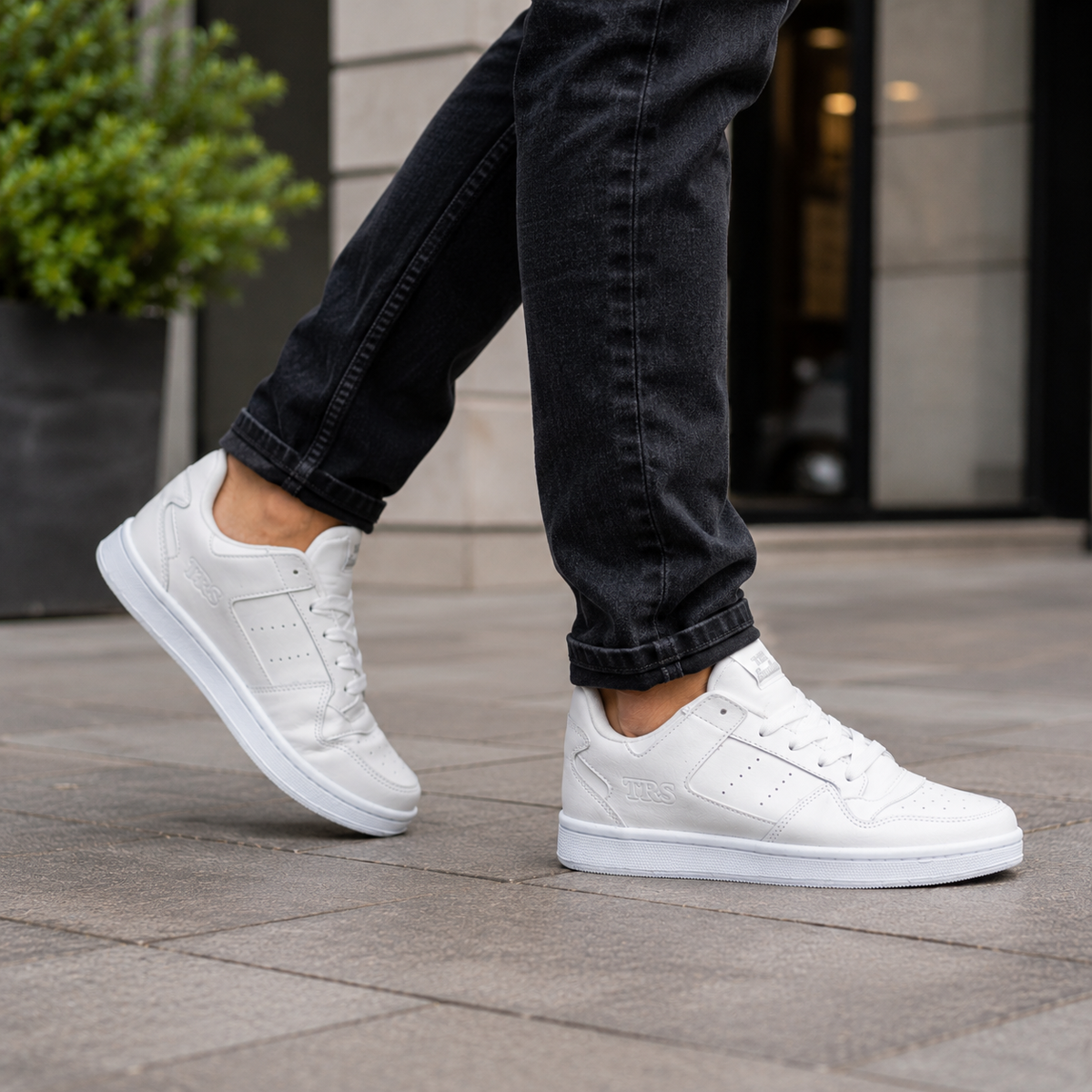 Tenis de piel Trs Sneakers 7373 Blanco Total para Hombre - estilo