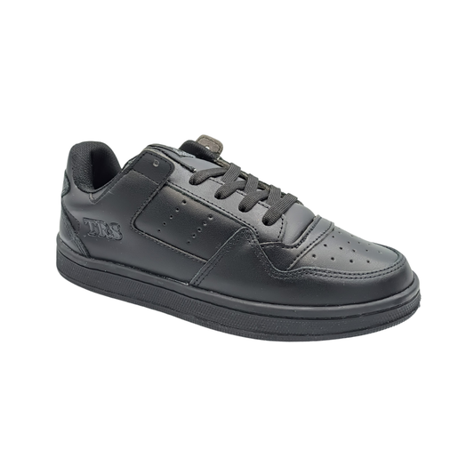 Tenis de piel Trs Sneakers 7373 Negro Total para Hombre - tres cuartos