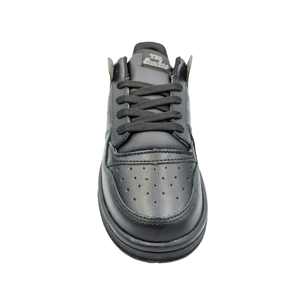 Tenis de piel Trs Sneakers 7373 Negro Total para Hombre - frontal